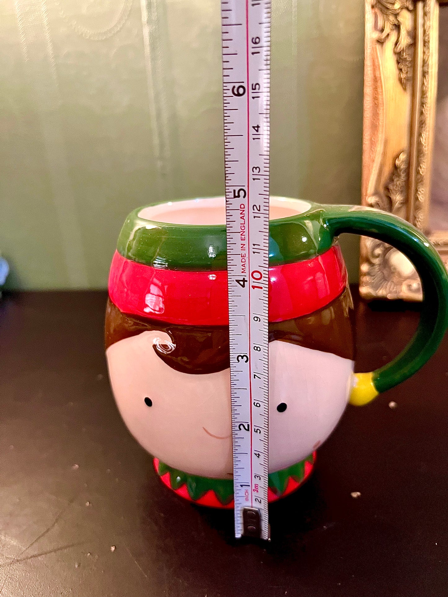 Cute Christmas Elf Ceramic Mug 5 Inch