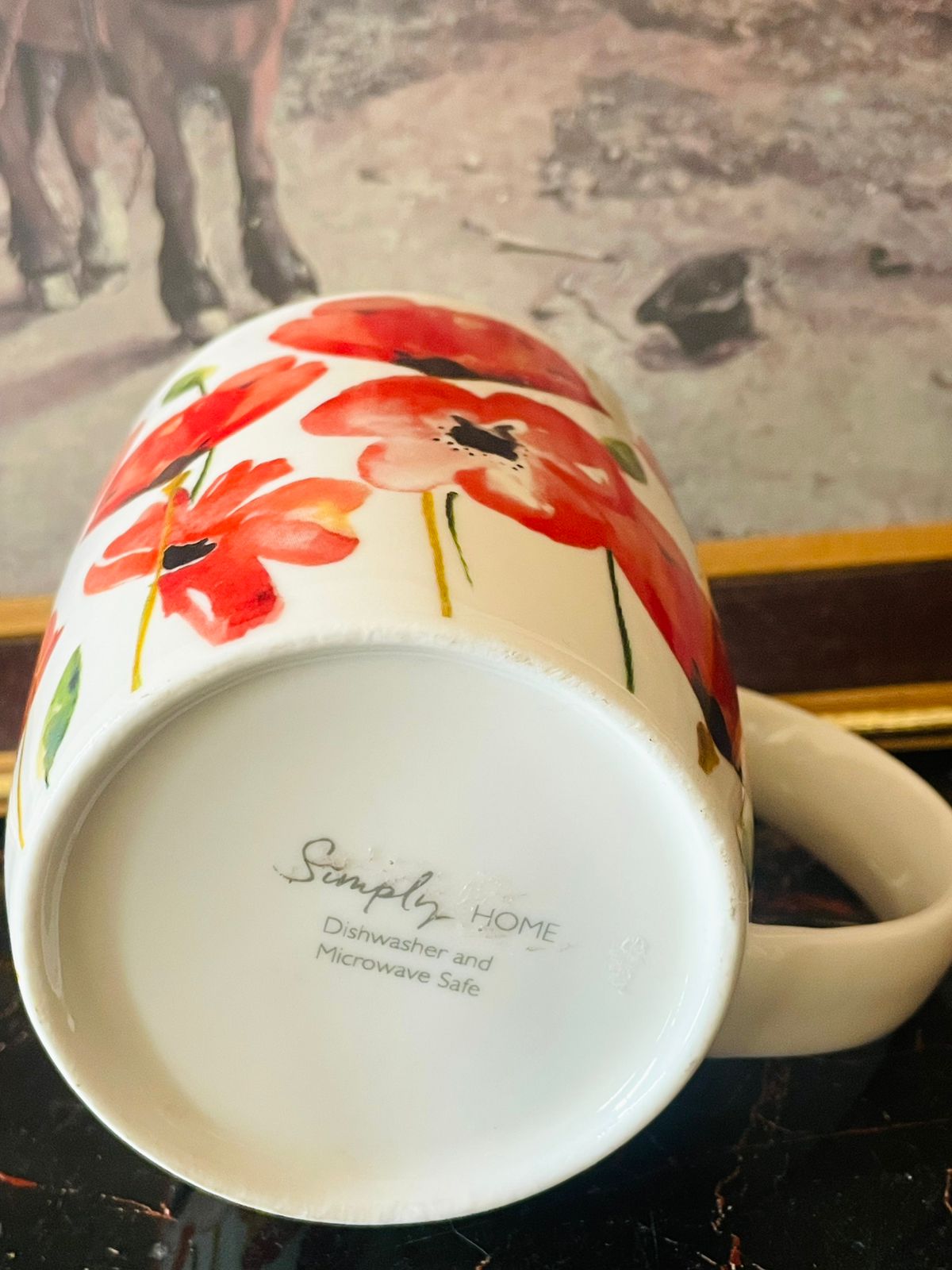 Simply Home Ceramic Mug – Red Poppy Floral Design