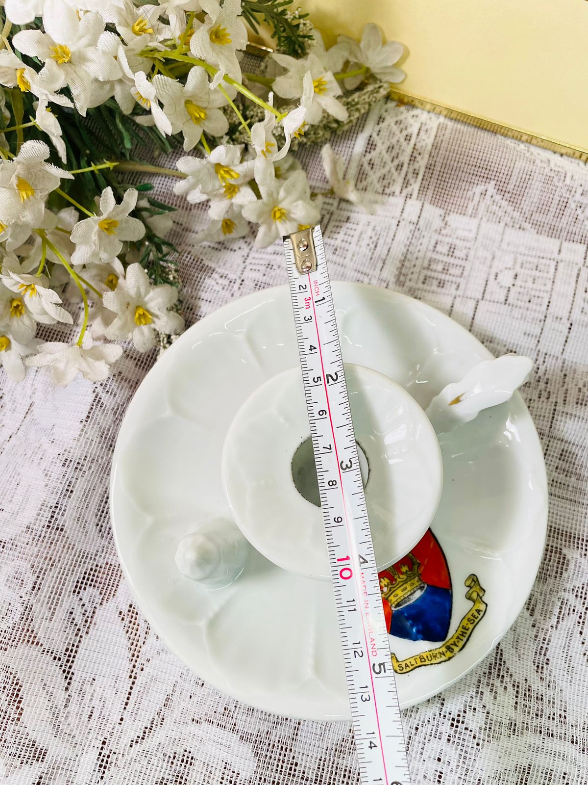Vintage Saltburn-by-the-Sea Ceramic Ashtray