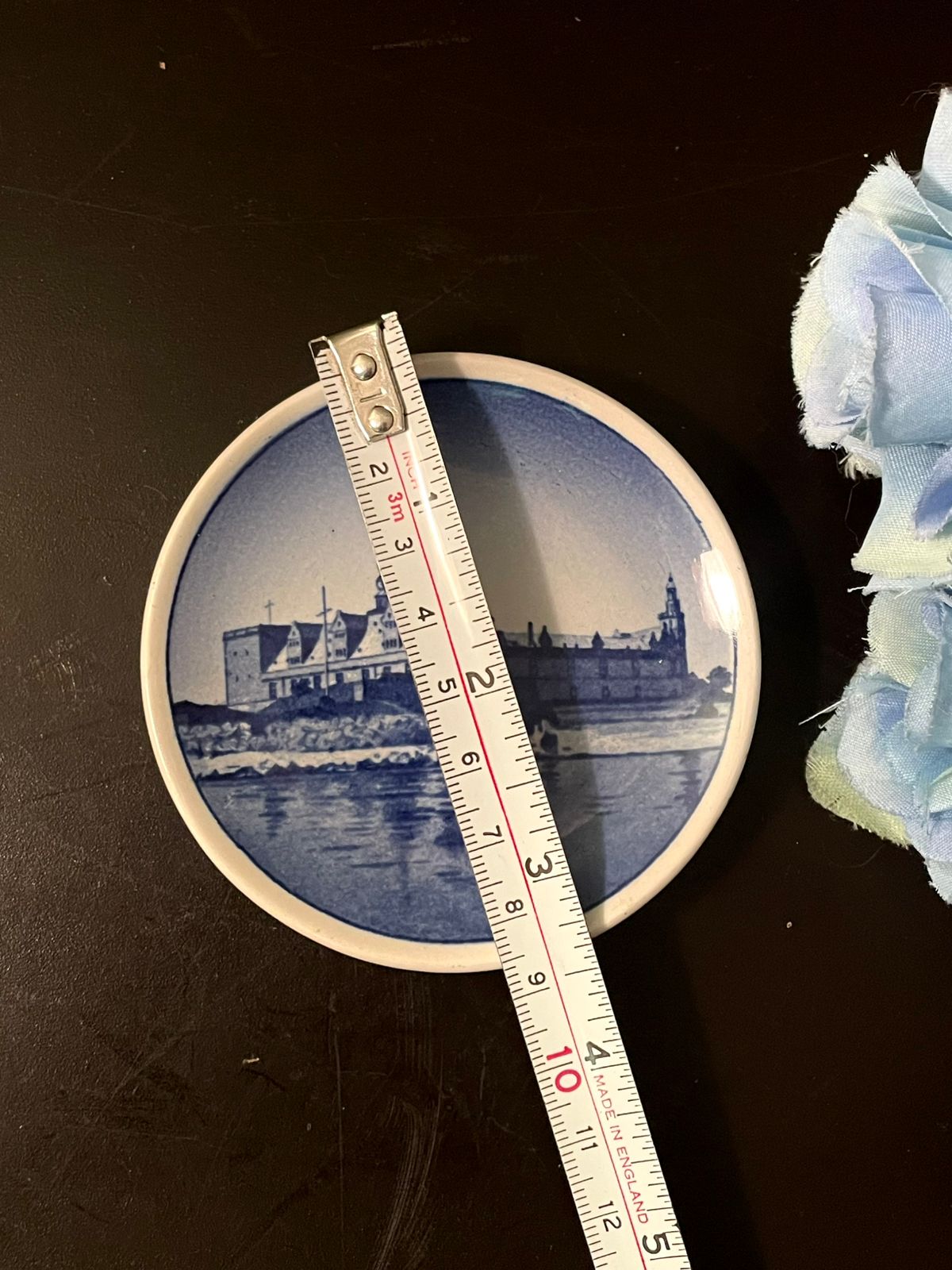 Denmark Kronborg Slot Mini Blue Decorative Plate 3 Inch