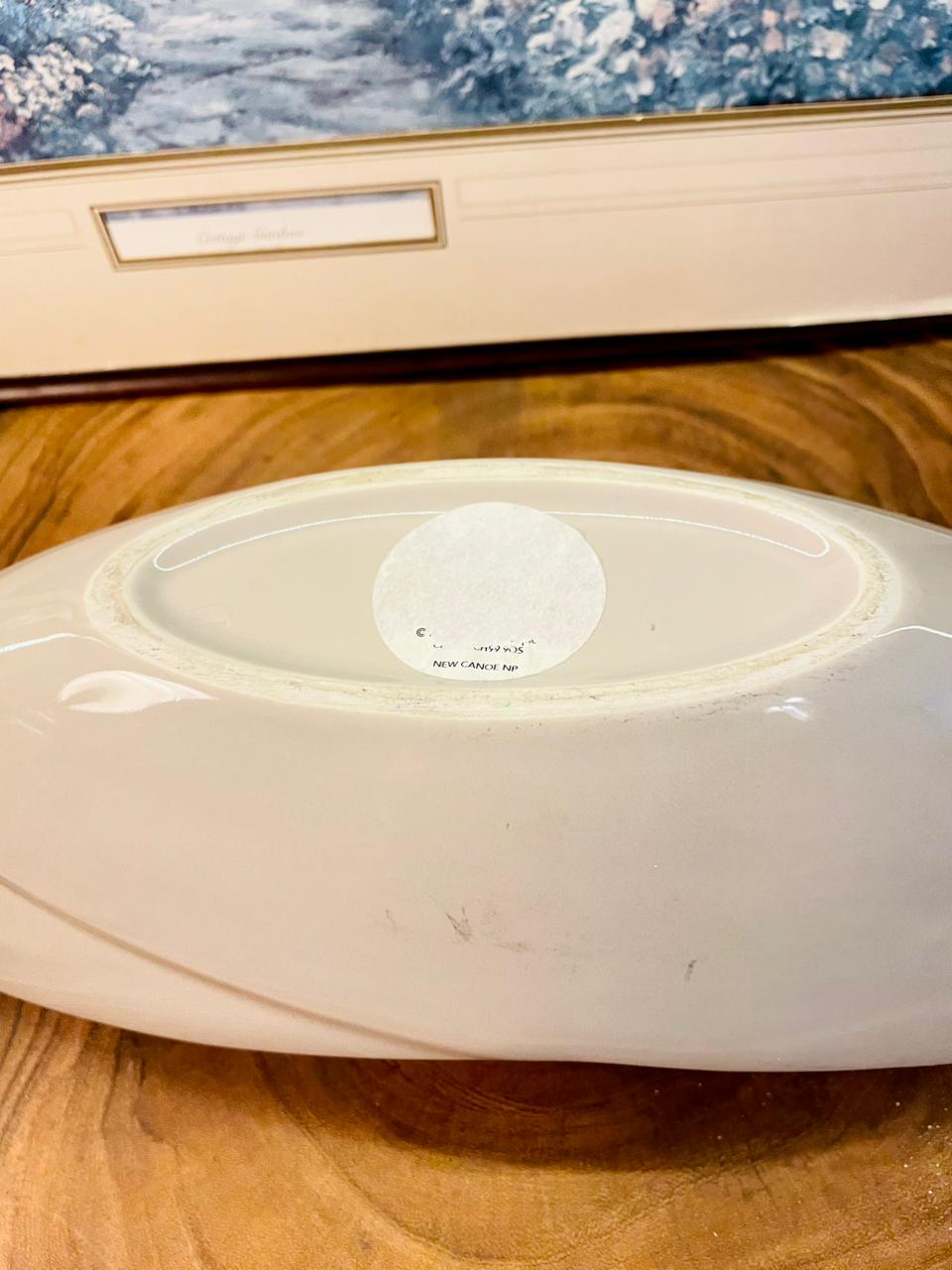 Modern White Porcelain Serving Bowl Minimalist Dish