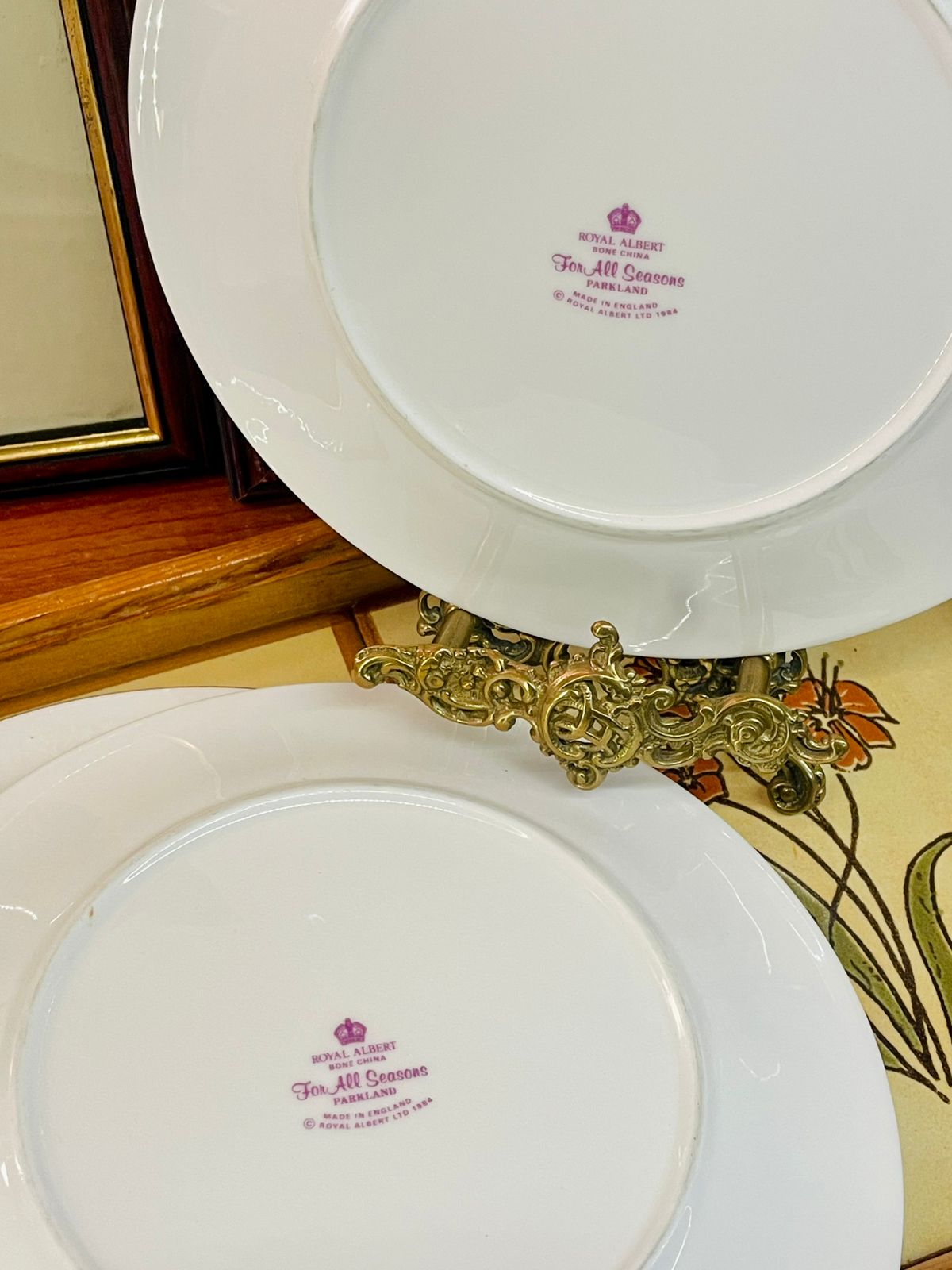 Royal Albert “For All Seasons – Parkland” Floral Plates (Set of 4)(3200 each)