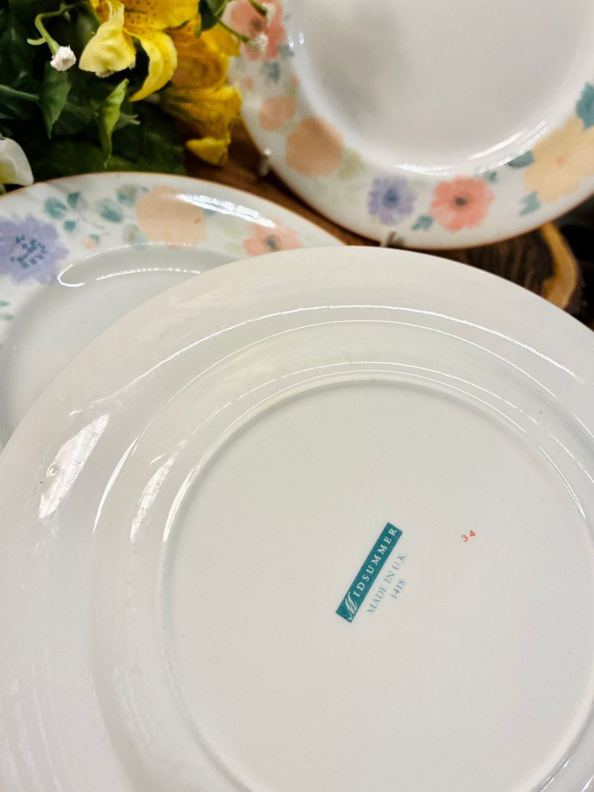 Adsder Floral Salad Plates Set of 4