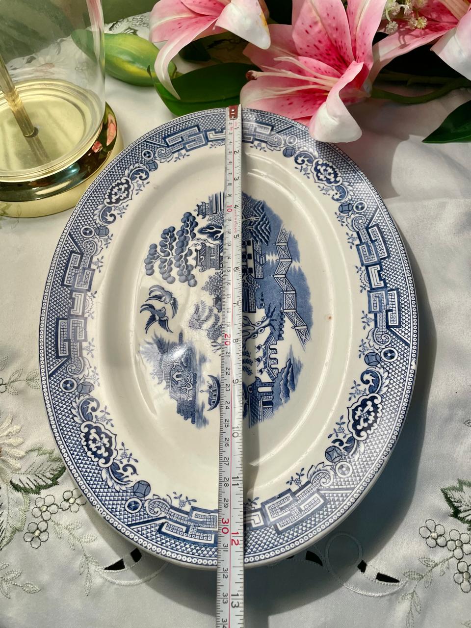 Gibson & Sons Willow Blue & White Serving Platter 13 Inch