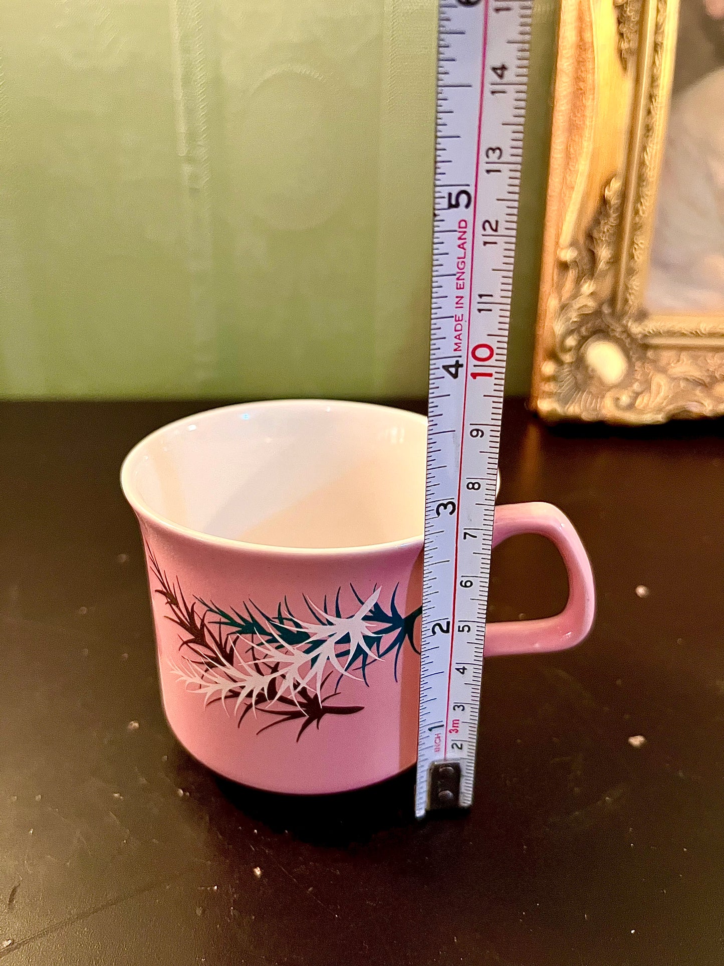 Pink Vintage Floral Tea Cup – Retro Ceramic Cup