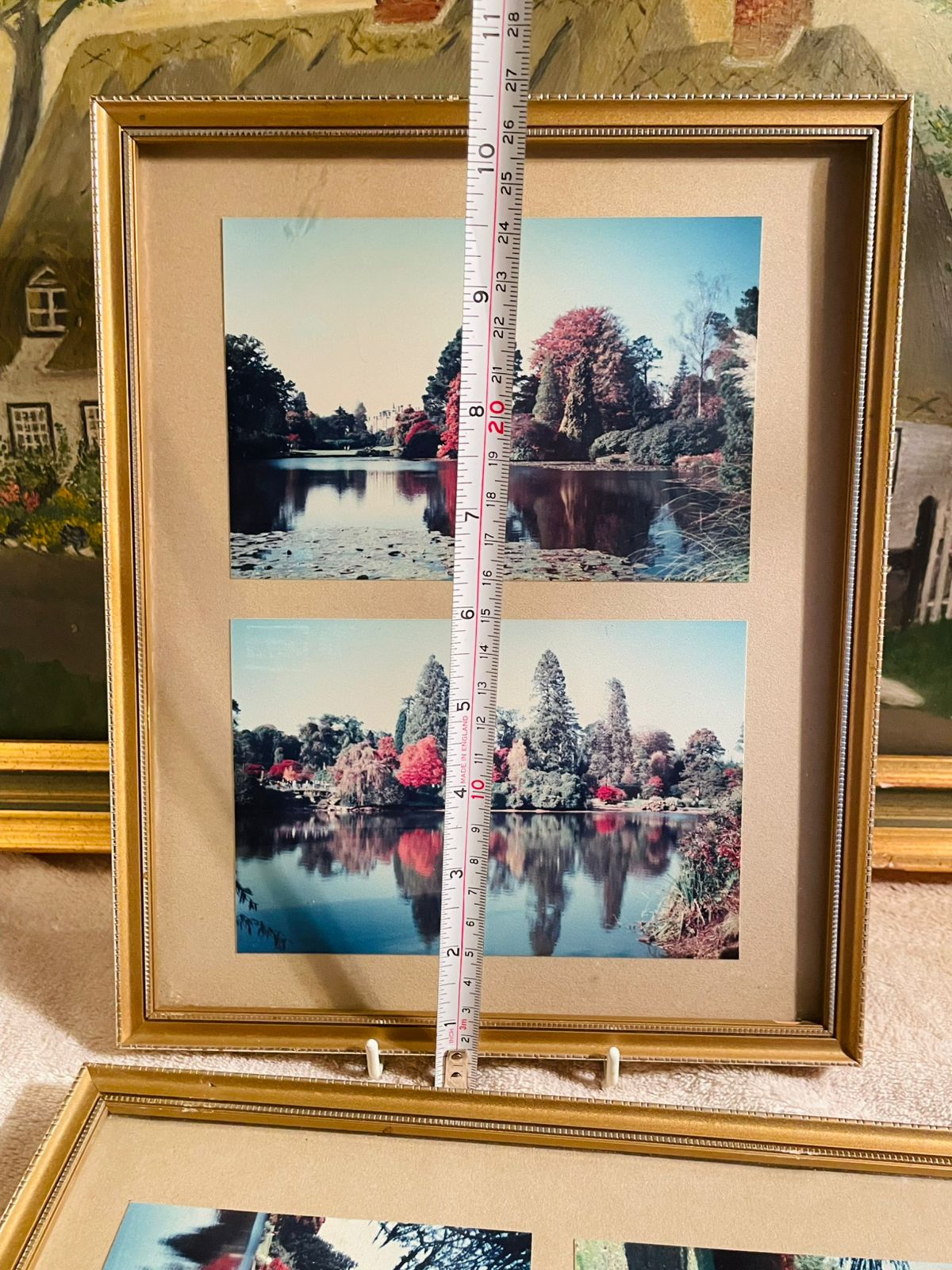 Set of 2 Vintage Printed Frames by Brentwood Designs – Lakescape Wall Art