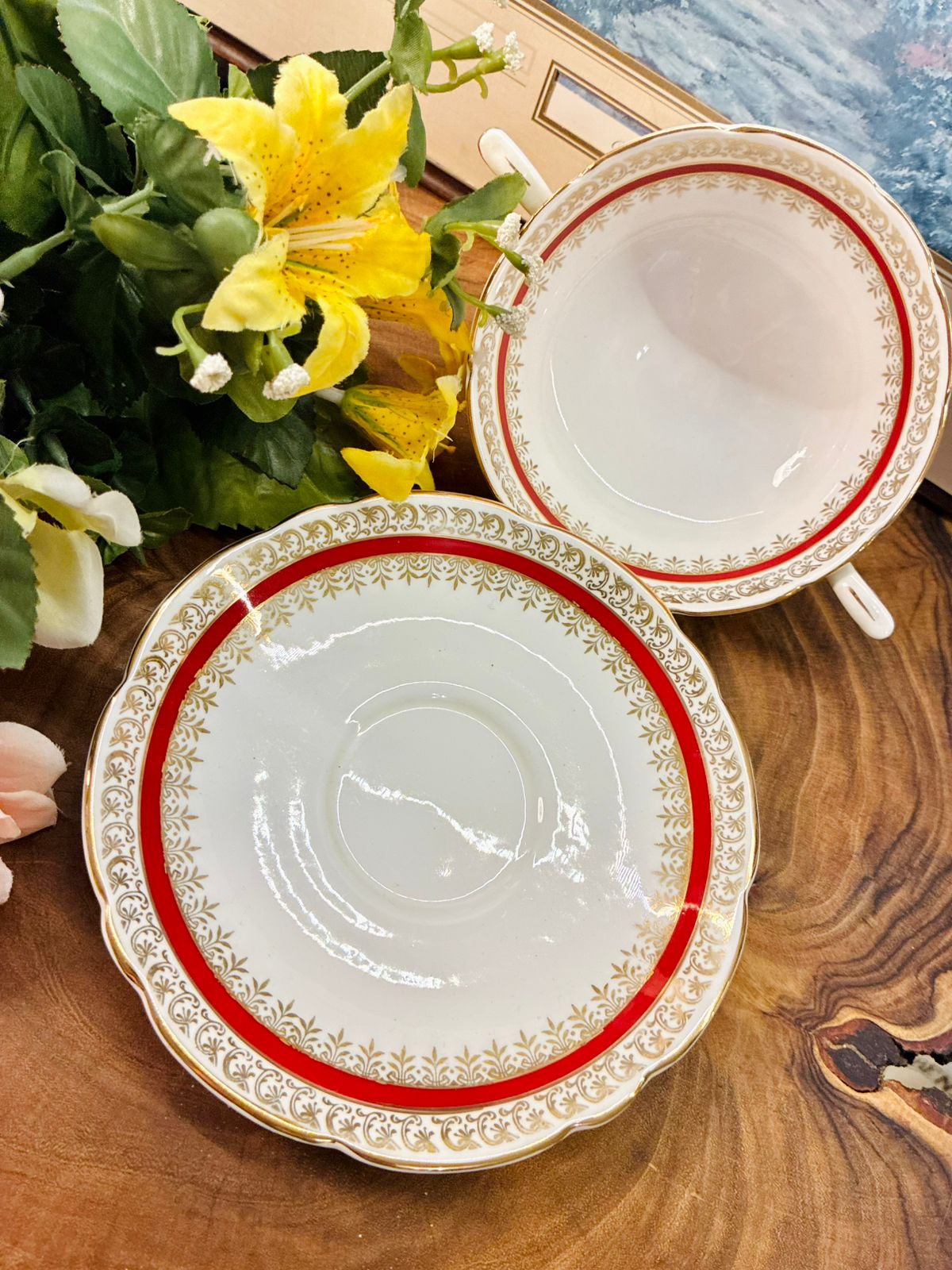 Salisbury Sarum Bone China Soup Cup & Saucer
