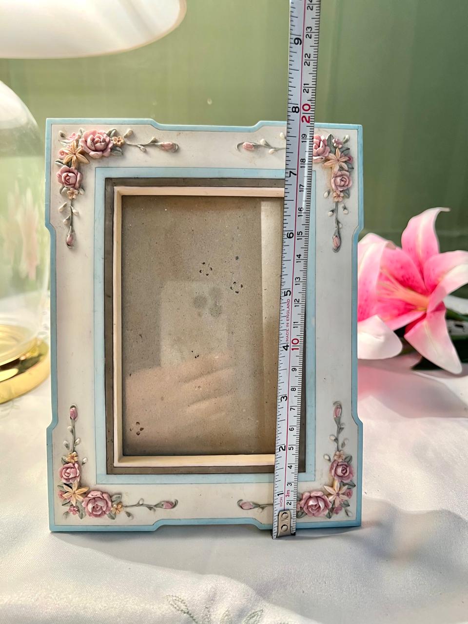 Floral Raised-Detail Photo Frame 8"