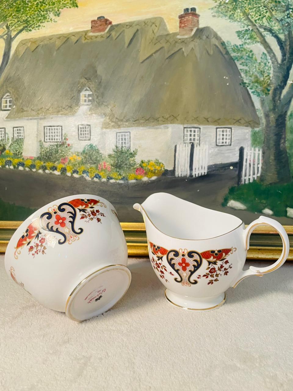 Cololough Bone China Creamer & Sugar Bowl Set – Elegant Tableware | Vintage England