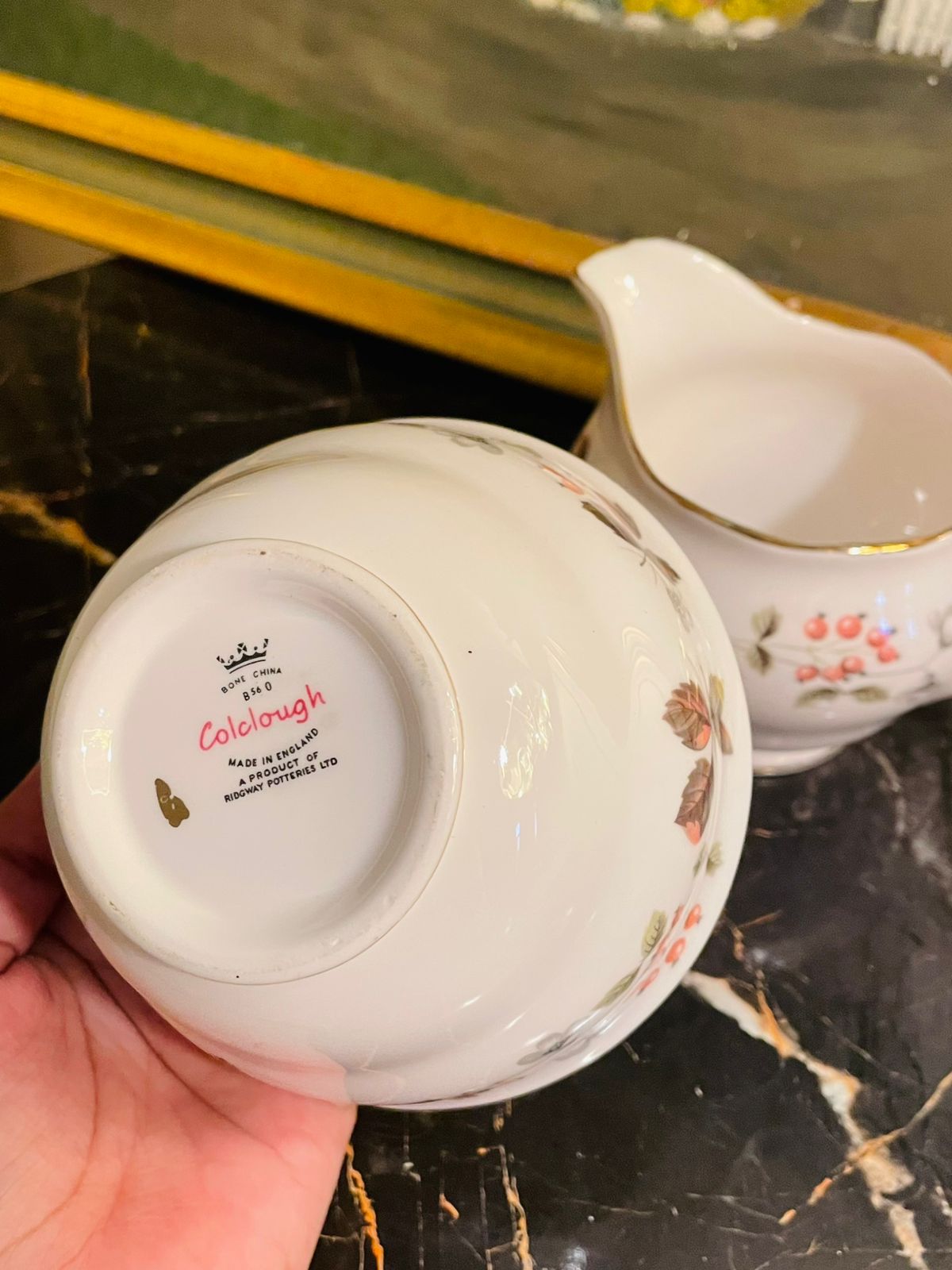 Wedgwood Hathaway Rose Creamer & Sugar Bowl – Fine Bone China England