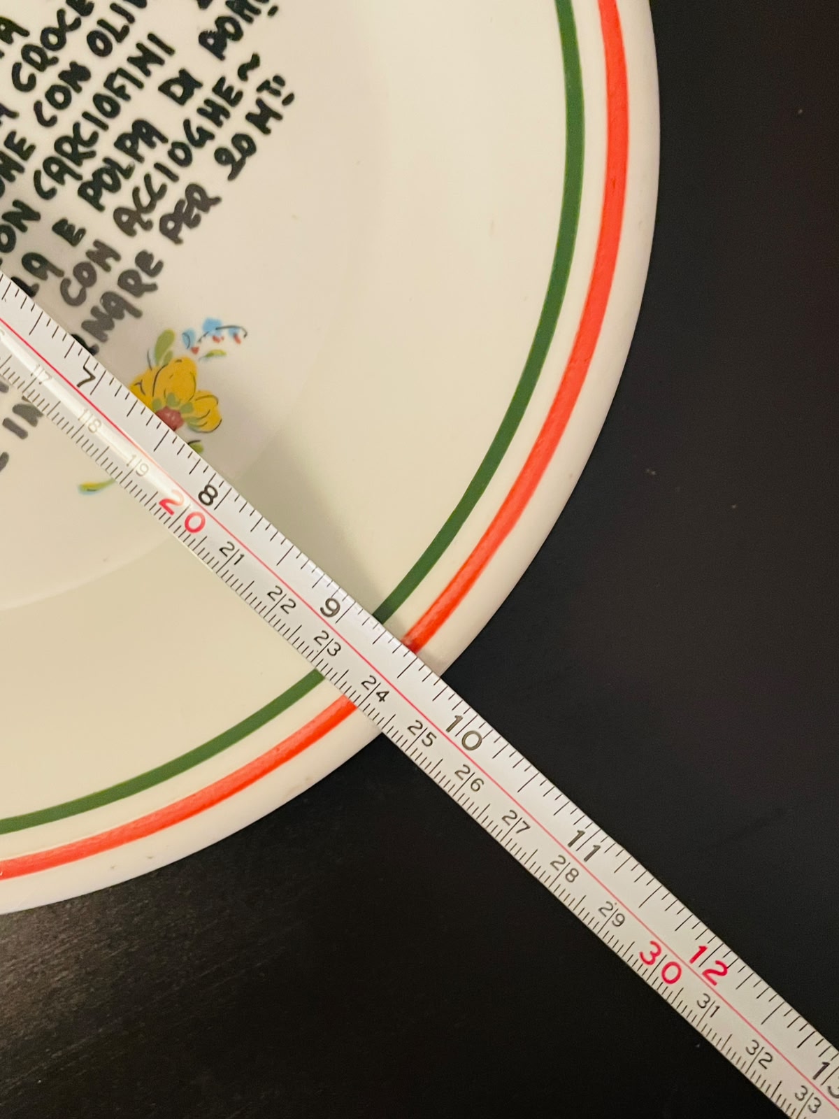 Vintage Italian Le Pizze Pizza Plate 10 Inch Hand Painted