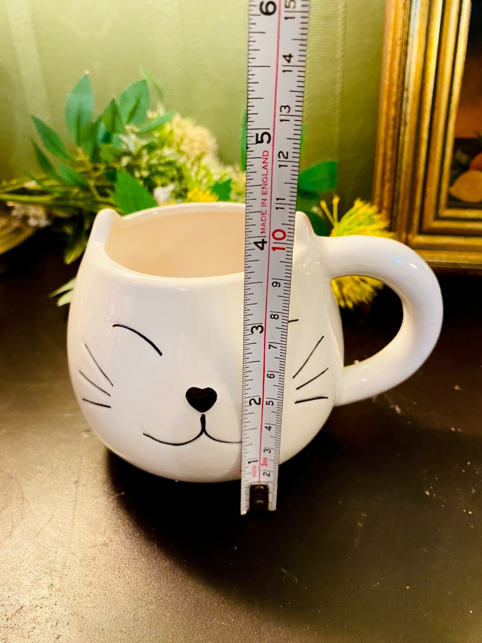 Cute Cat Face Ceramic Mug 4 Inch Novelty Coffee Mug