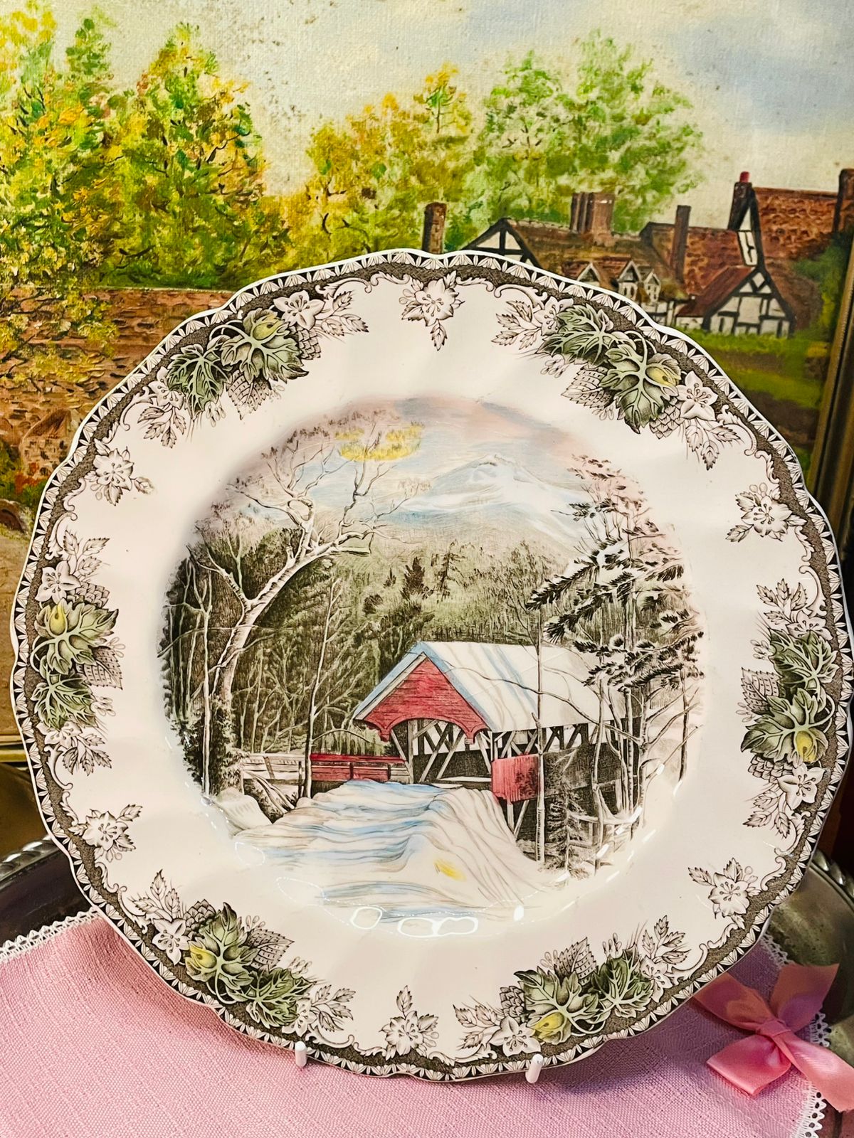 Johnson Bros Friendly Village Dinner Plate – The Lily Pond 10 Inch | Made in England