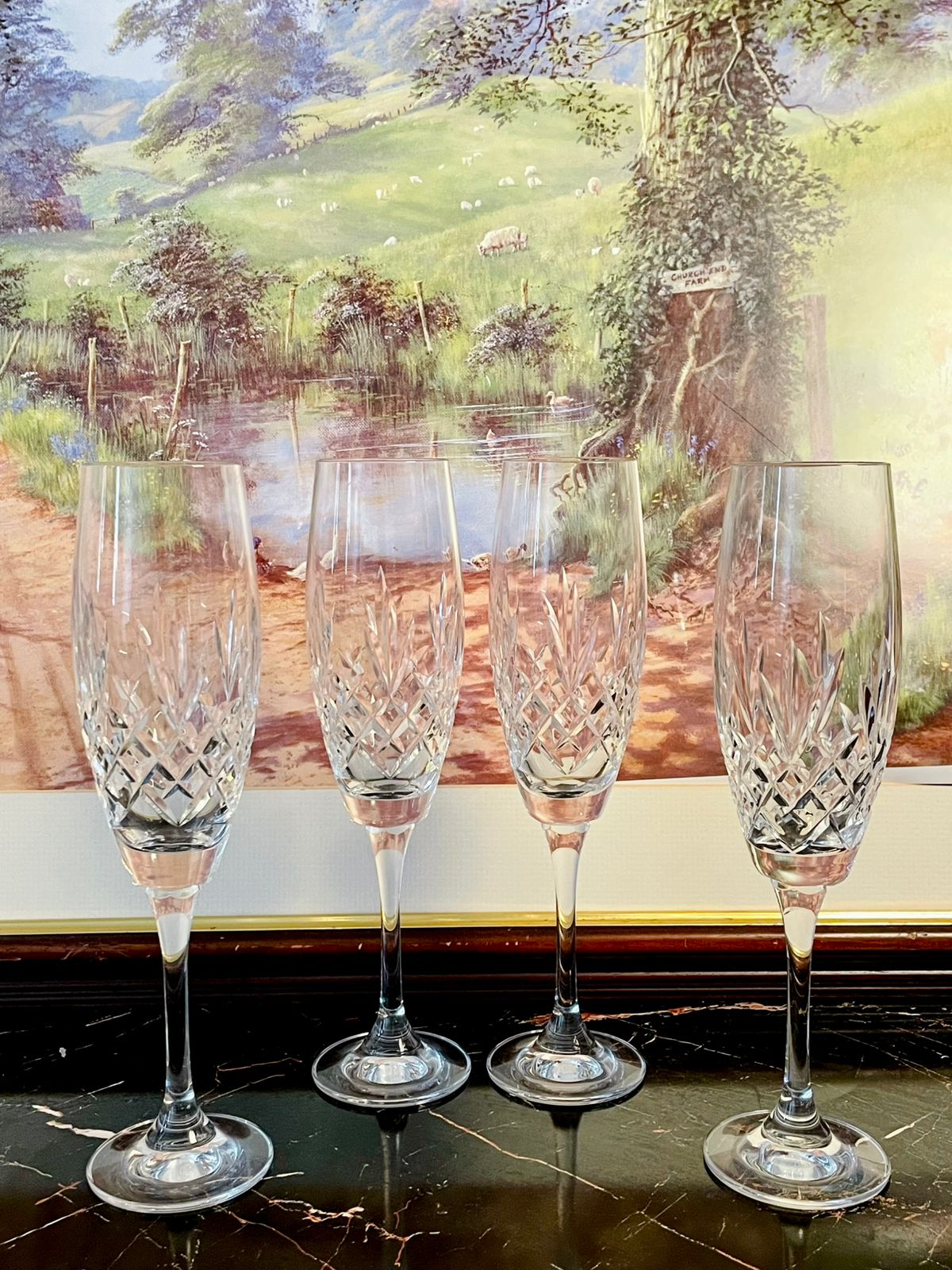 Elegant Crystal Glasses Set of 4 – Perfect for Celebrations