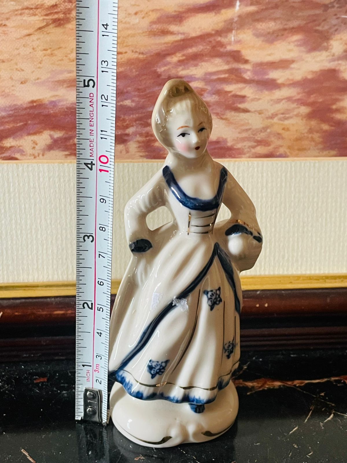 Victorian Style Lady Figurine – Hand-Painted Porcelain