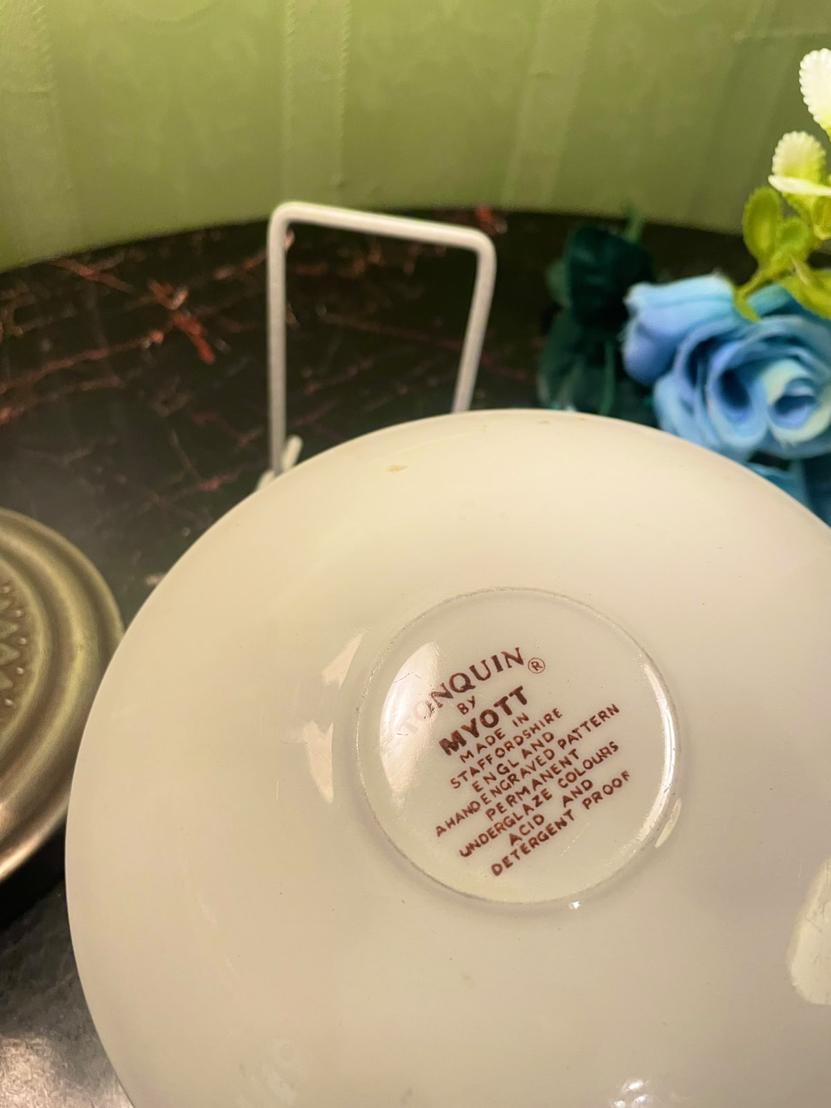 Mott Manquin Brown Transferware Decor Plate 5 Inch
