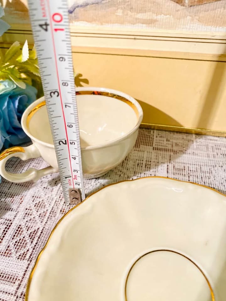 Bavarian Porcelain Cup & Saucer Set – Vintage Teacup Duo