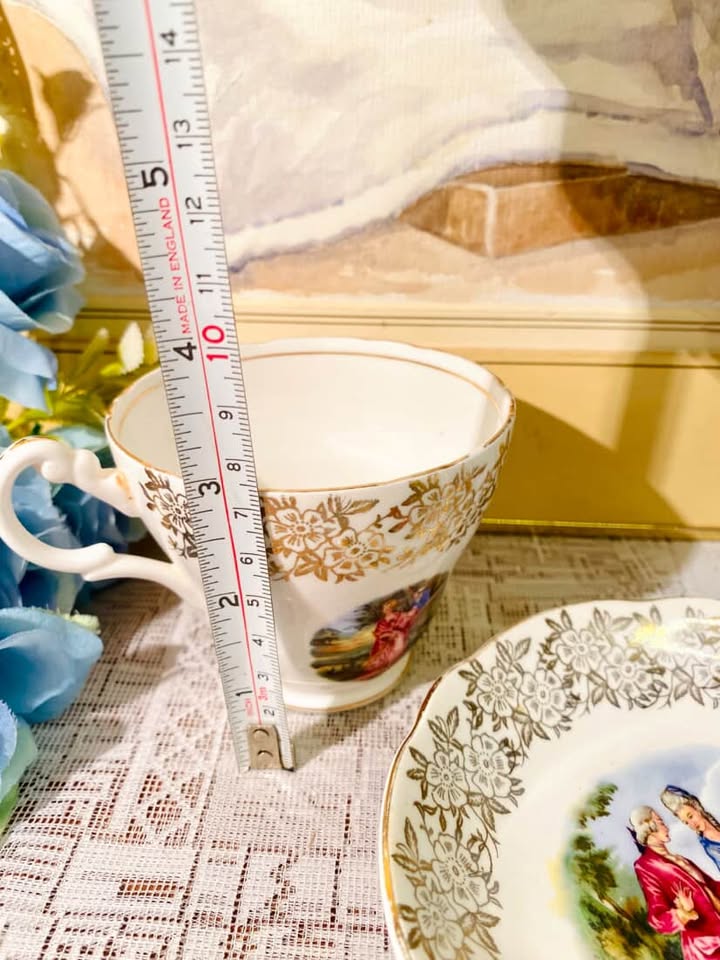 Aynsley/Imperial Regency Couple “Love Story” Cup & Saucer Set