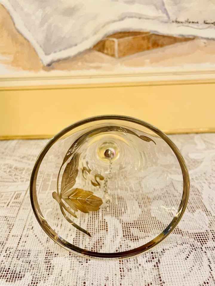 Vintage Silver Overlay Glass Bell – 25th Anniversary