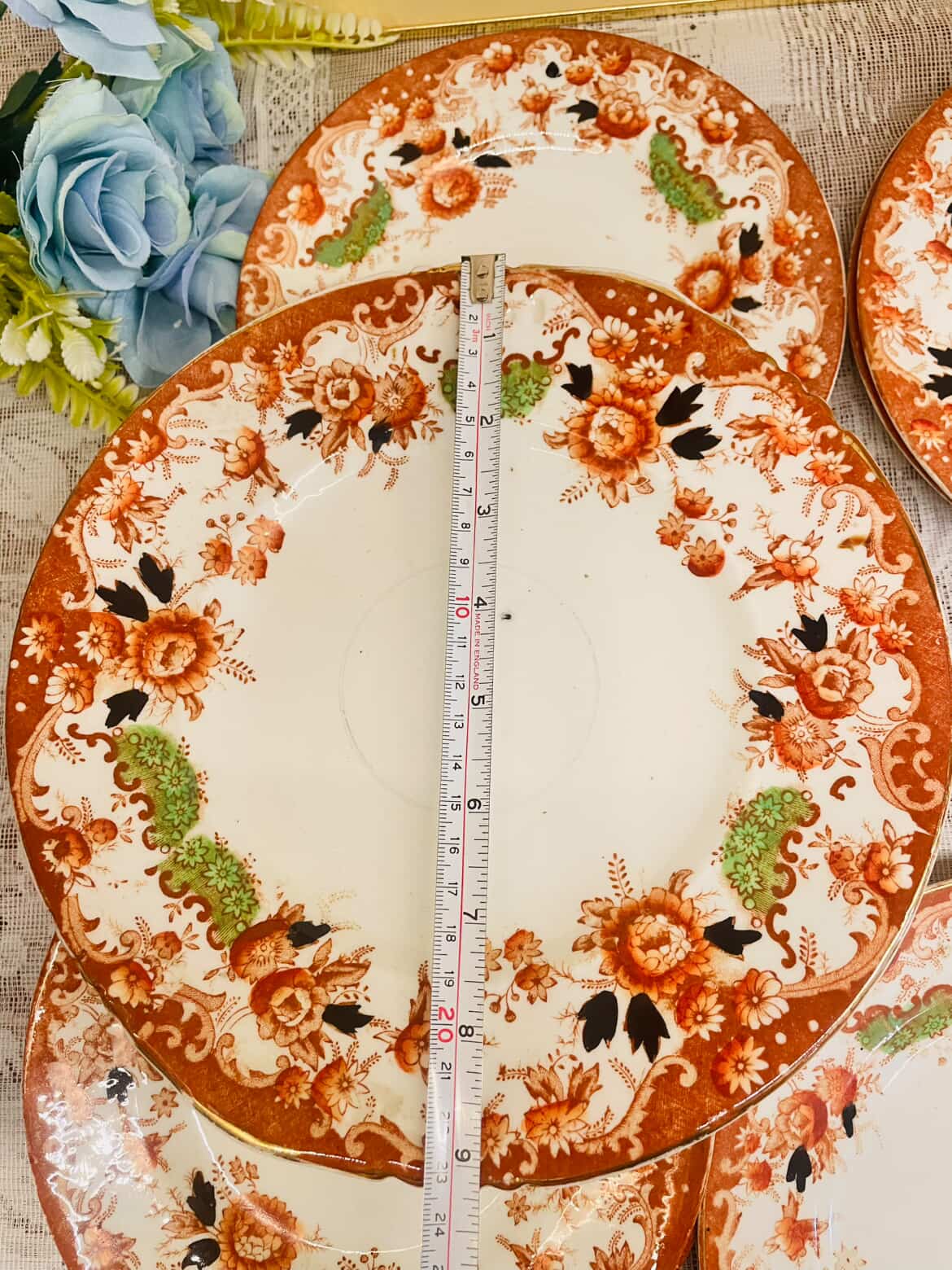 Vintage Floral Cake Plates Set – Classic English Tableware