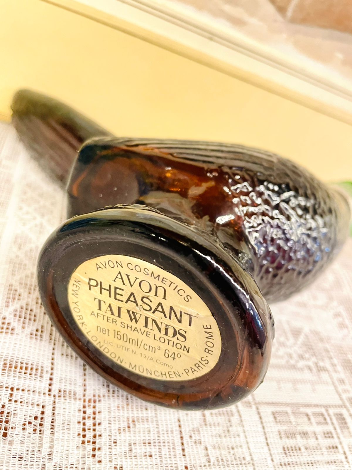 Vintage Avon Pheasant After Shave Lotion Bottle - Unique Ceramic Pheasant Figurine