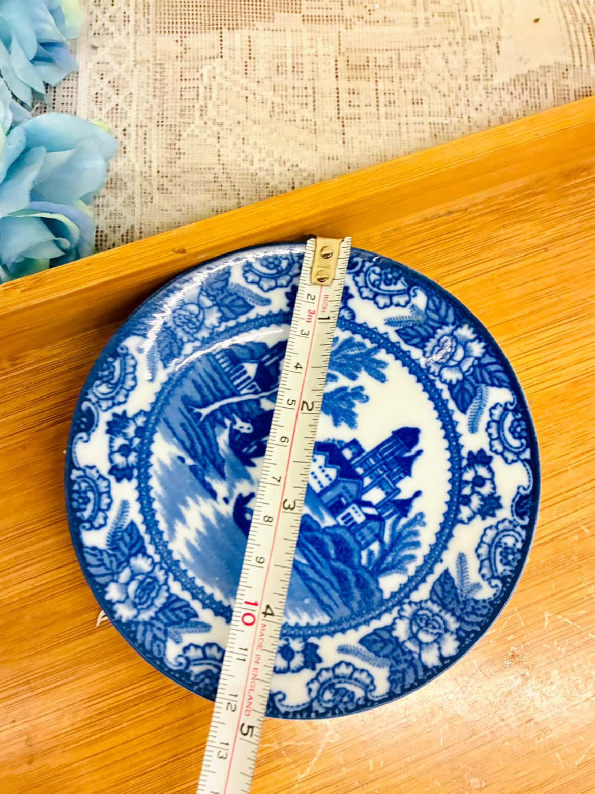 Vintage Blue & White Mini Plate – English Porcelain