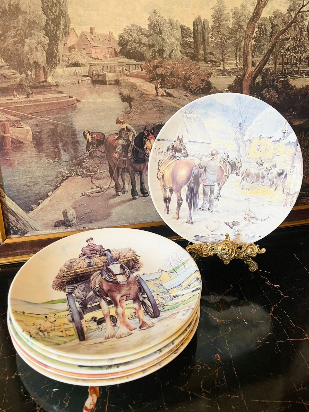 Wedgwood “Working Horses” Collector’s Plates Set – 8 inches, England (1500 each)