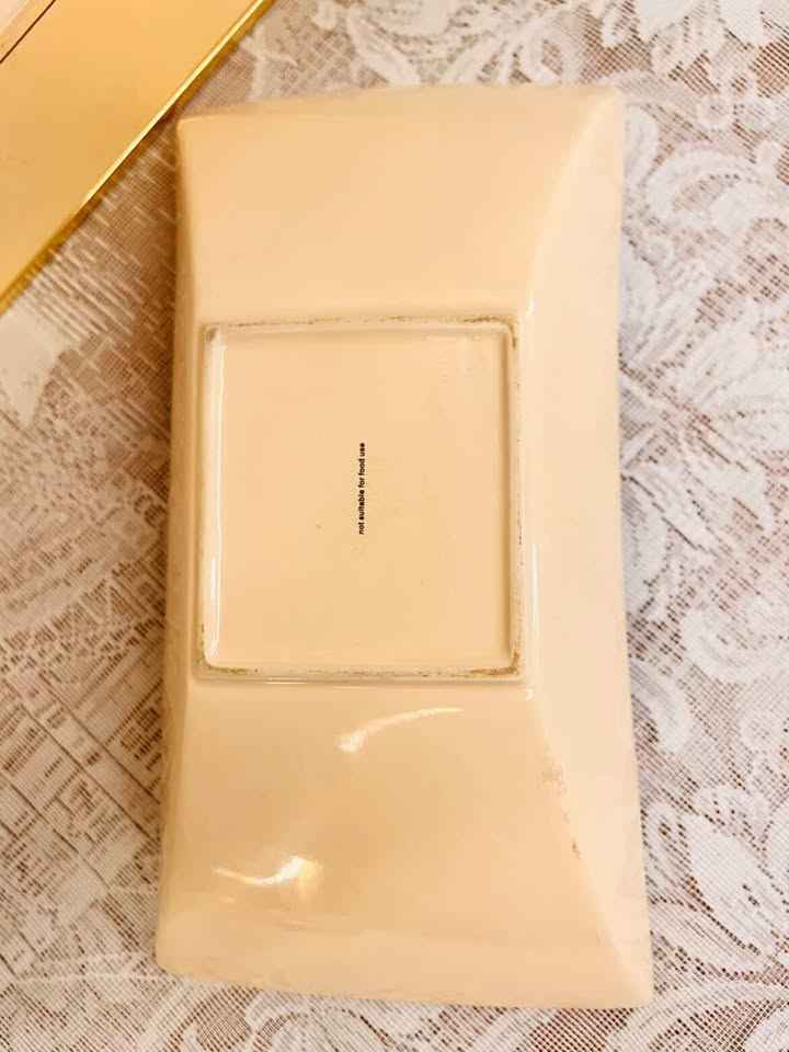 Vintage Peach Rectangular Serving Platter – Porcelain