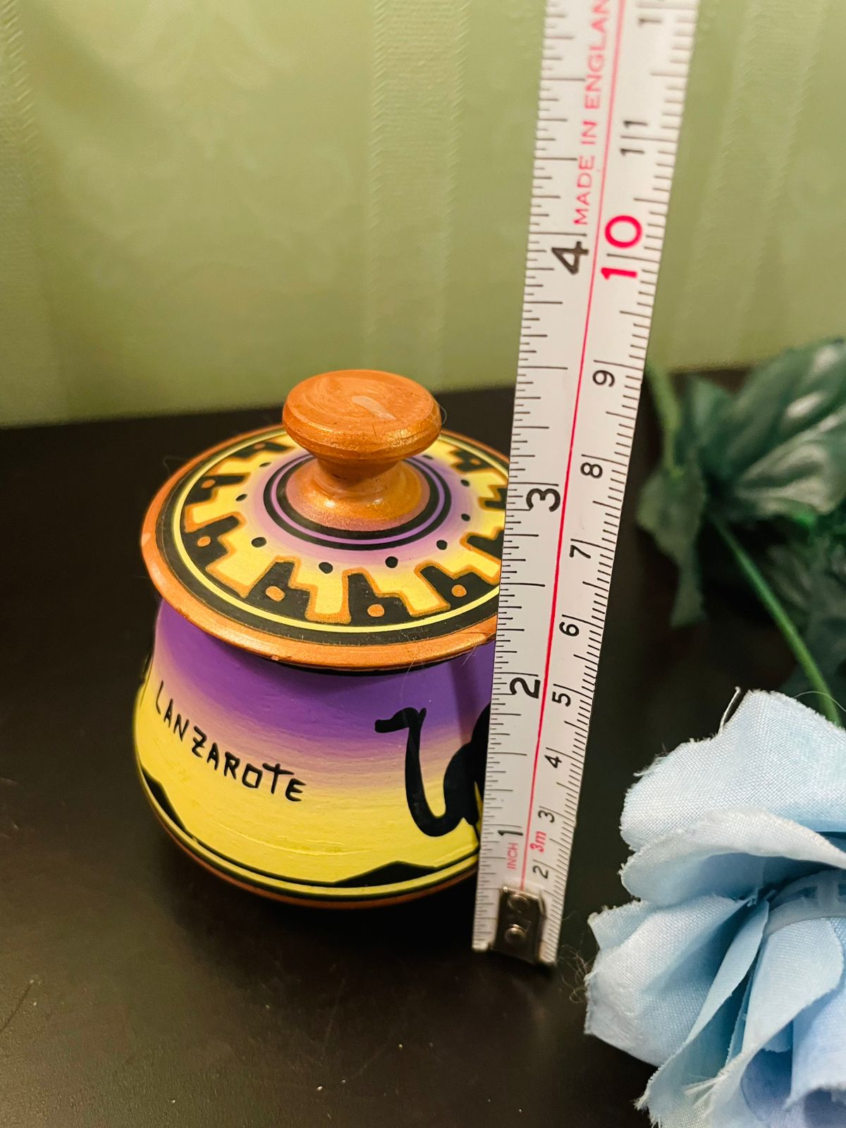Vintage Lanzarote Camel Ceramic Trinket Pot 3 Inch