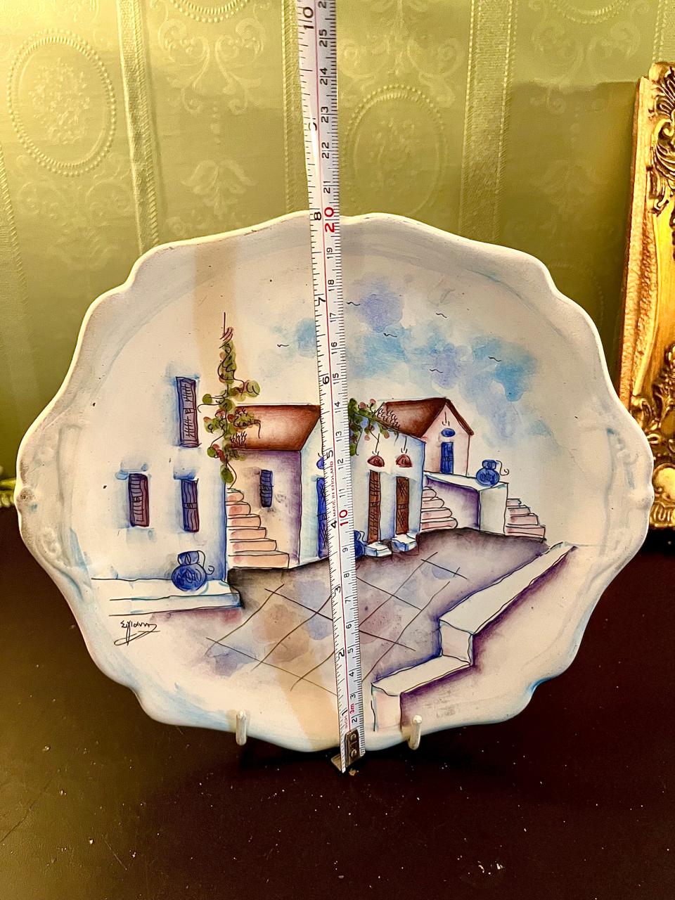 Mediterranean Village Decorative Plate 8 Inch