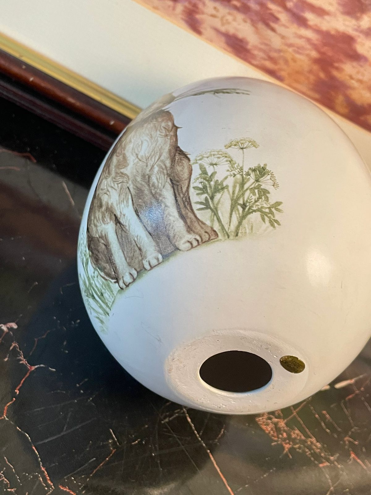 Vintage Ceramic Bunny Egg – Hand Painted Collector’s Piece