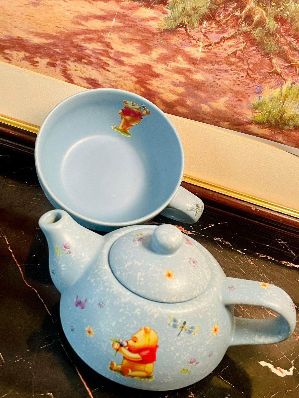 Disney Winnie the Pooh Tea-for-One Ceramic Teapot & Cup Set – Collectible