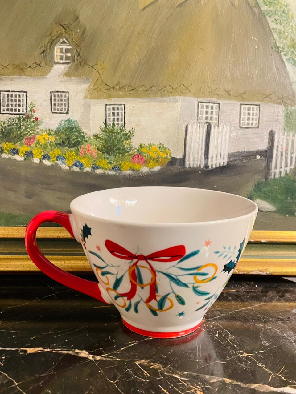 Hand Painted mug , Tea mug, Coffee mug , Soup Mug Oven Safe, bone china , England