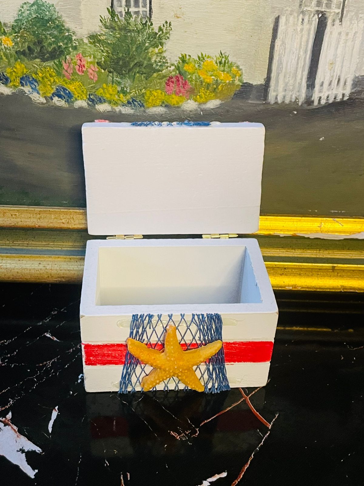 Wooden Decorative Jewelry Box | Trinket Box Seaside Treasure Storage in Pakistan