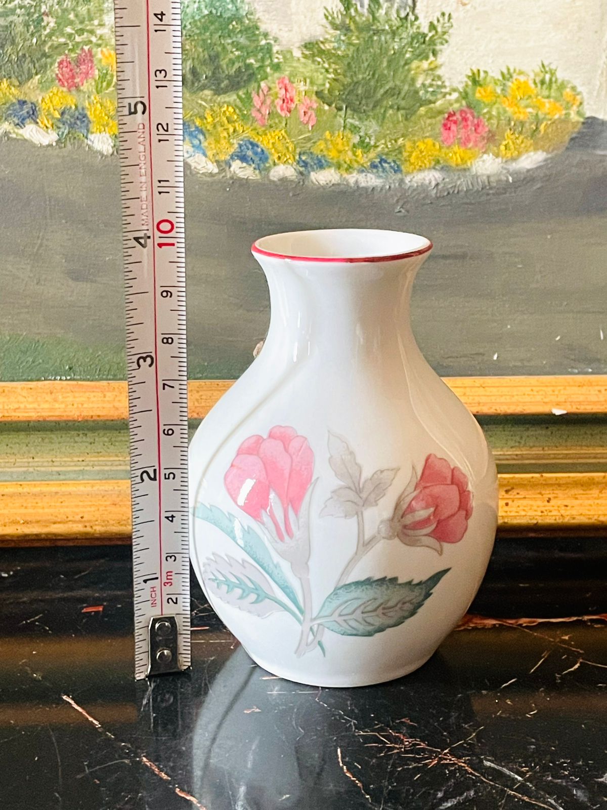 Set of 2 Porcelain Floral Vases – England