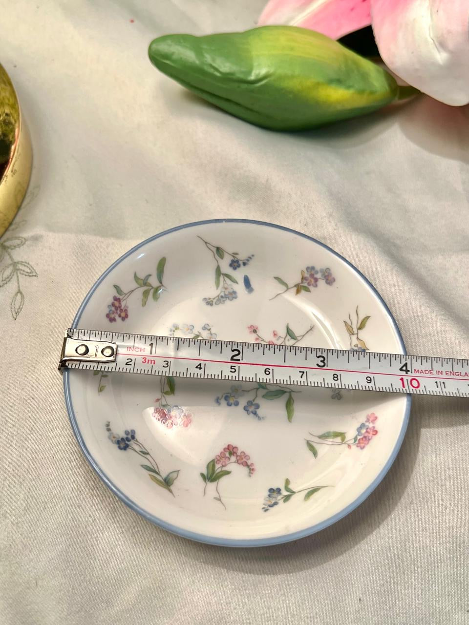 Royal Worcester Forget Me Not Floral Dish 10 cm