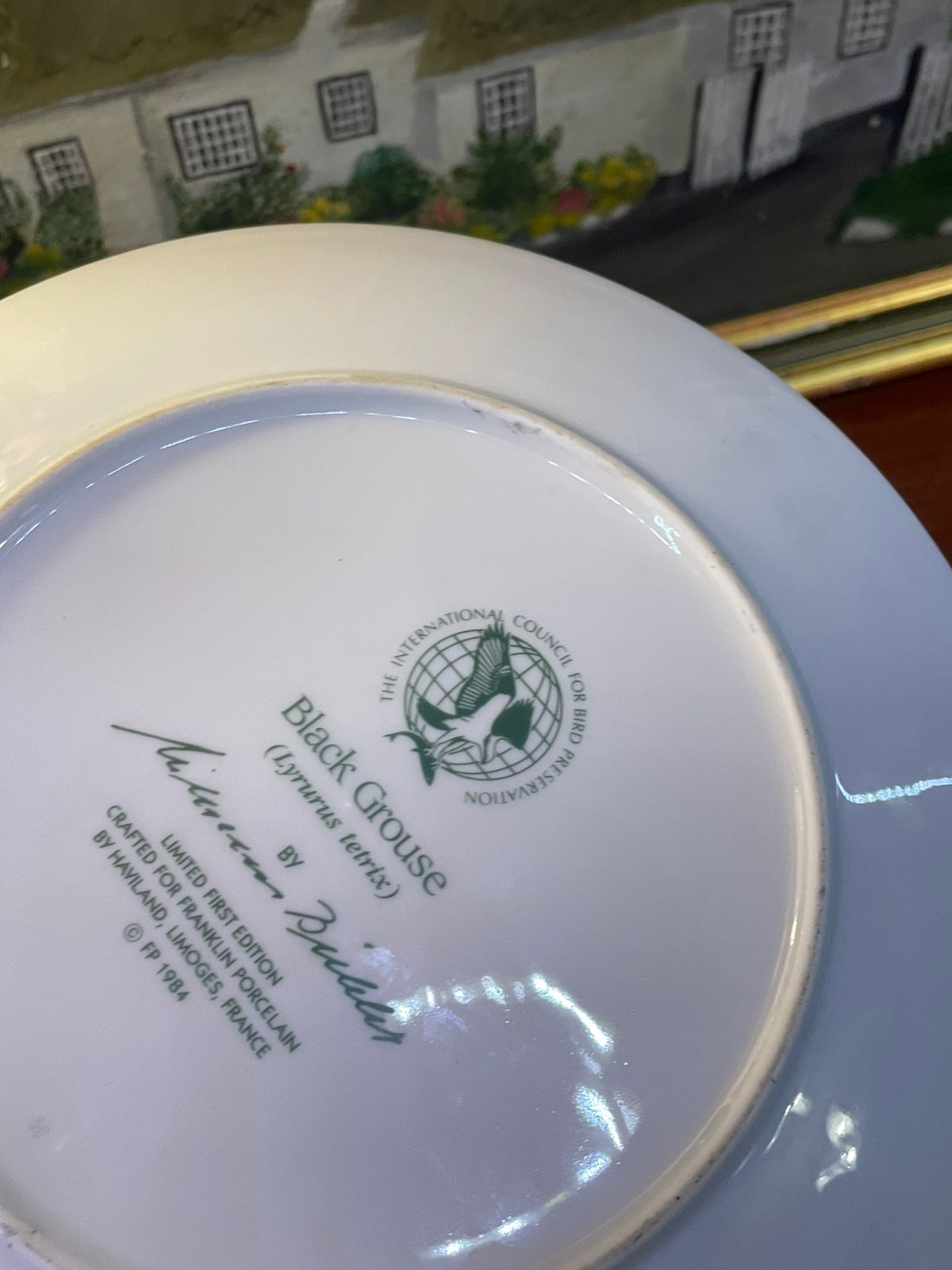 1984 Limited First Edition “Black Grouse” Plate | 9" | Buehler Collector Series