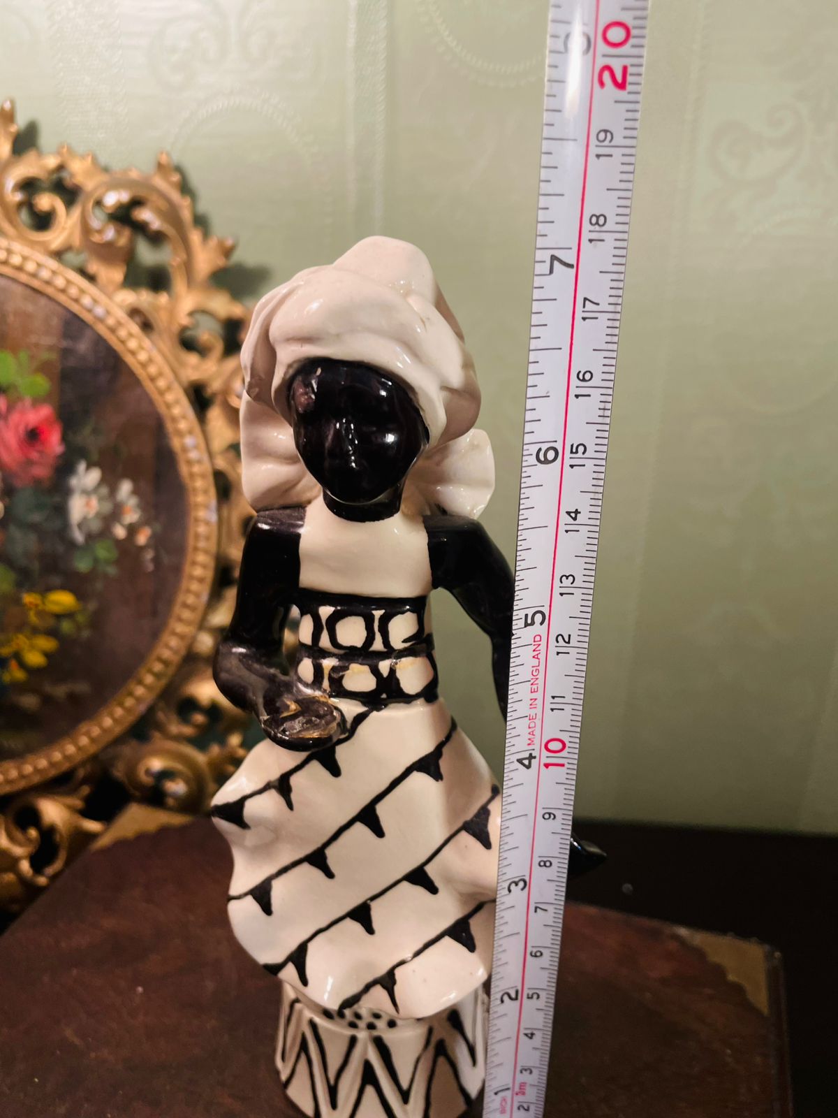 Vintage Rosita Barbados Ceramic Lady Figurine 7 Inch
