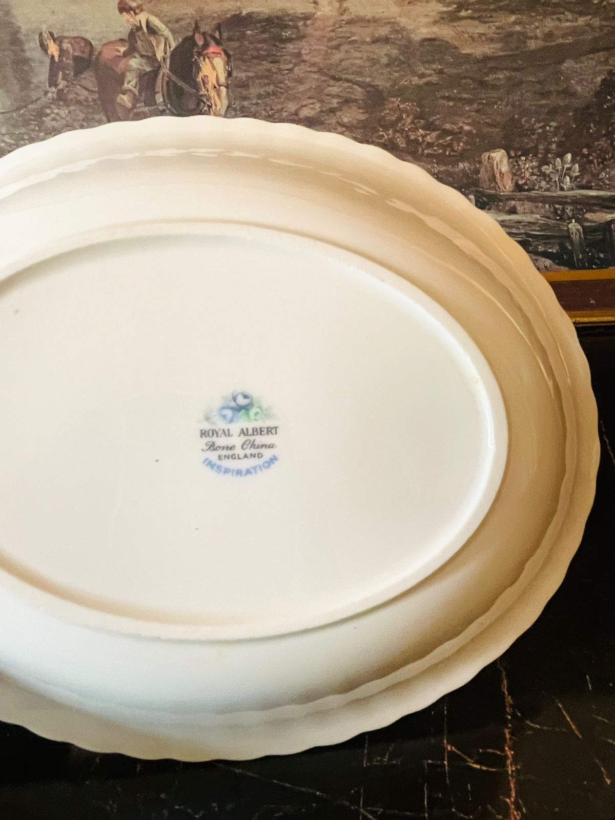 Royal Albert “Inspiration” Floral Large Oval Serving Bowl – England