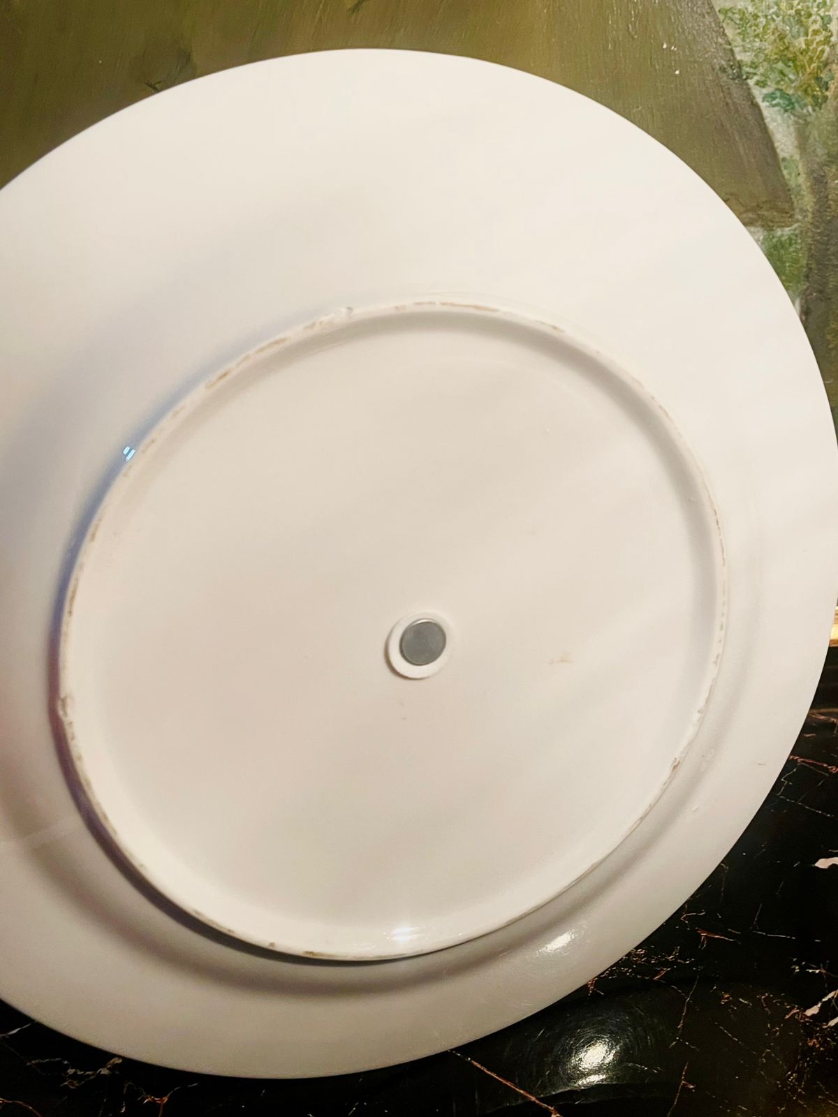 Vintage Christmas Tree Dessert single tier stand — Holiday Porcelain Plate with Handle