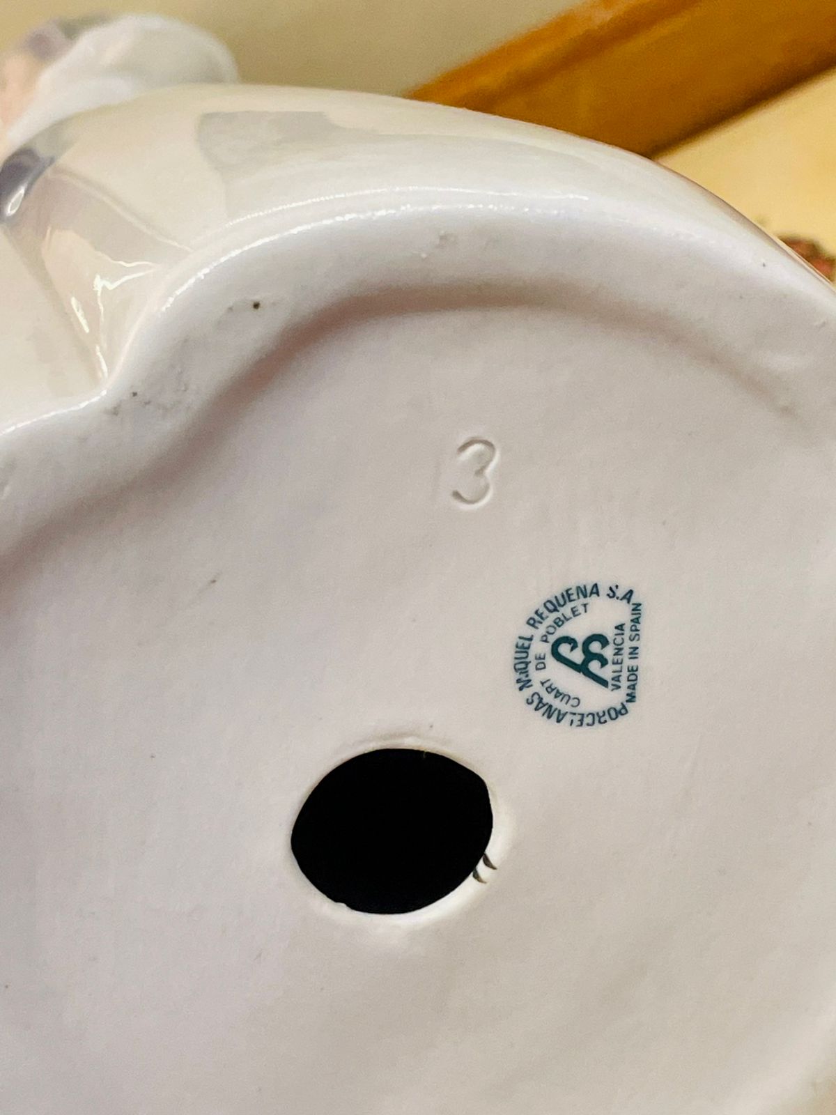 Vintage Spanish Porcelain Girl Figurine – Blue Sash | Miguel Requena