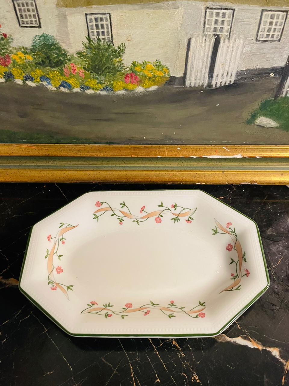 Johnson Brothers Eternal Beau Oval Octagonal Dish – Vintage English Serveware