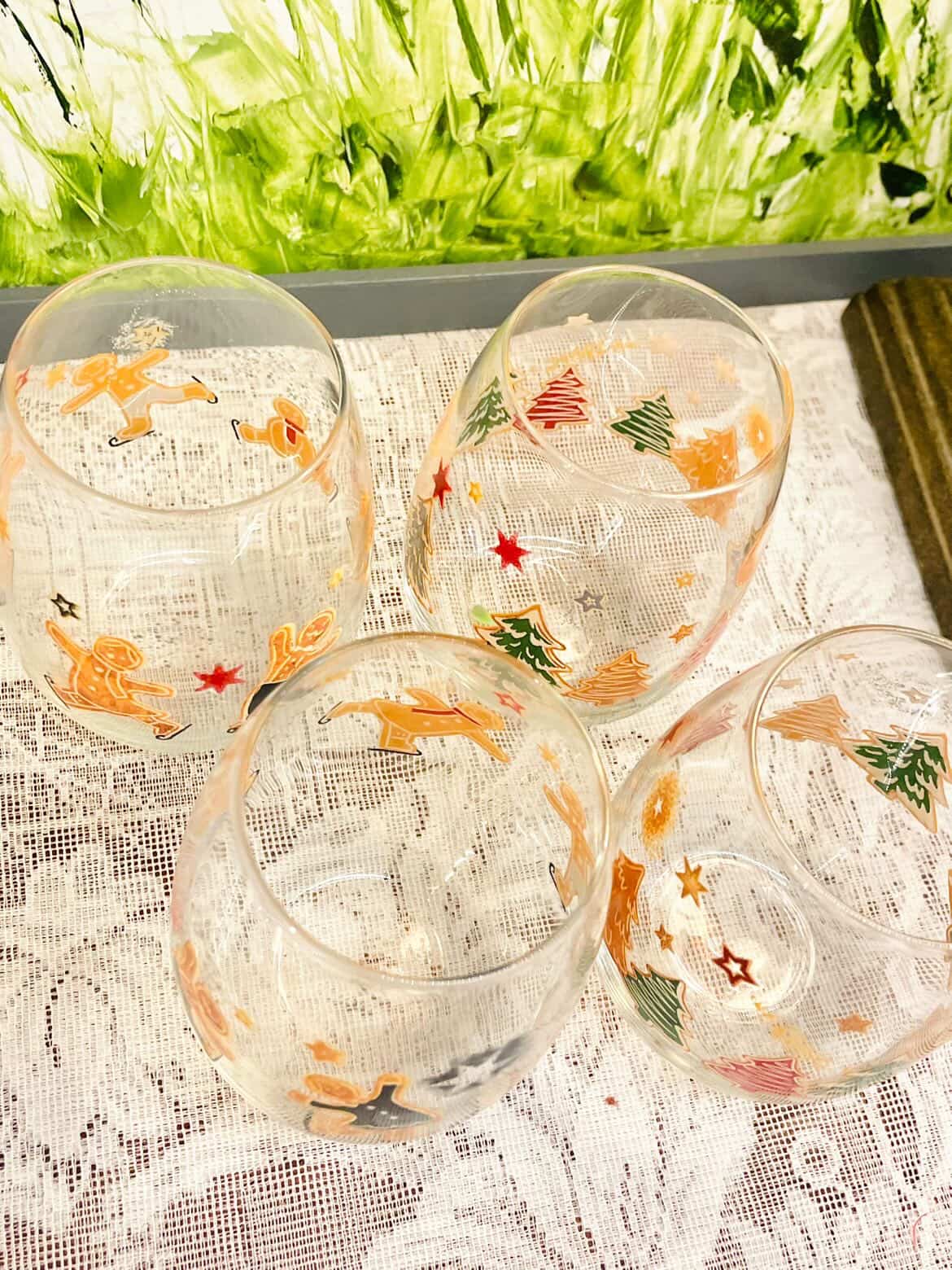 Christmas Crystal Tumblers Set of 4