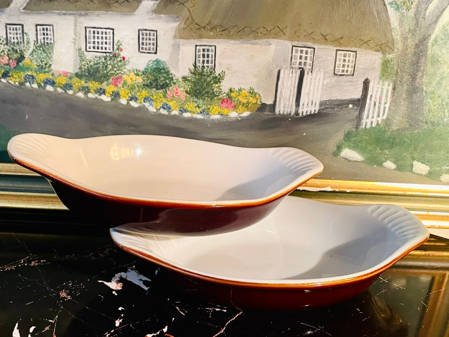 Cloverleaf England Oval Baking Dish (24 cm)– Vintage Ceramic Cookware
