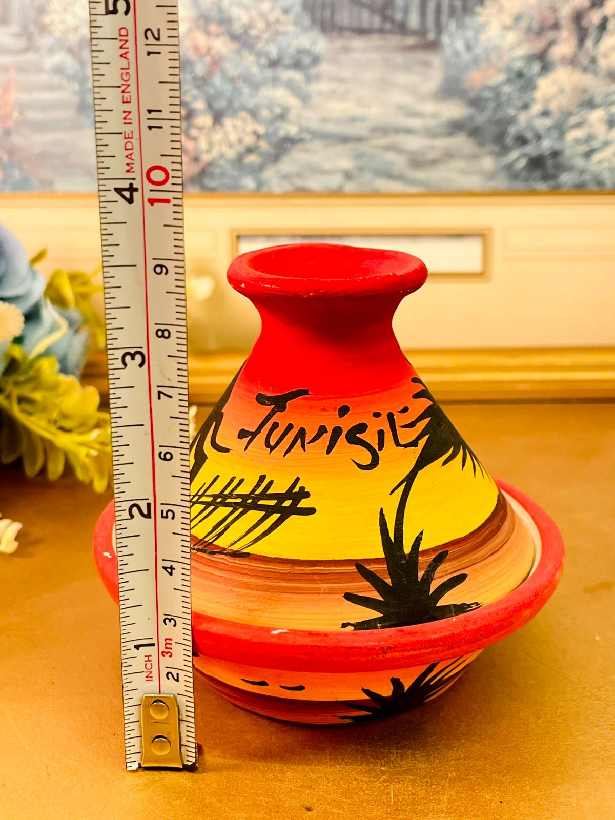 Handmade Tunisia Ceramic Tagine Style Dish