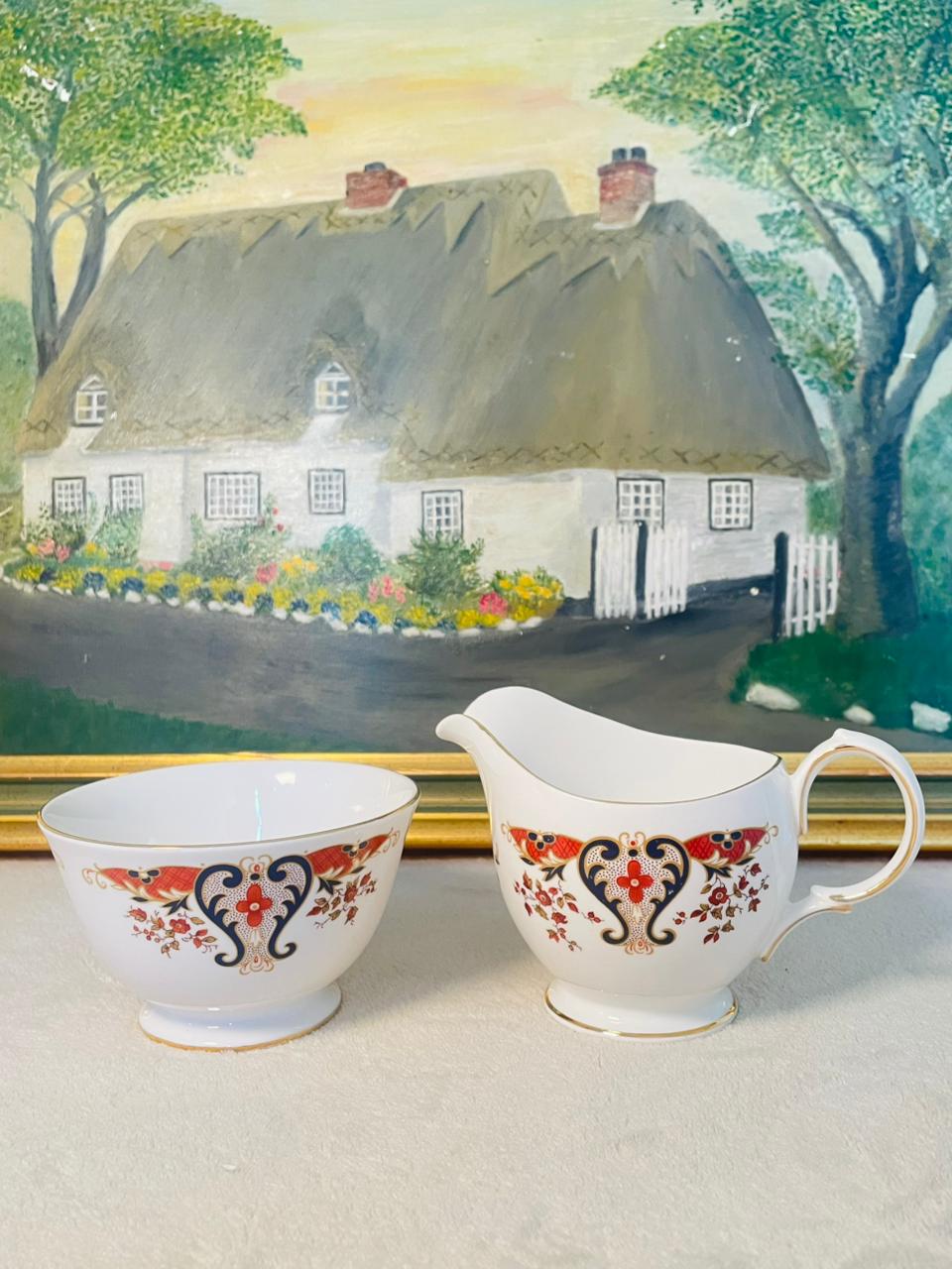 Cololough Bone China Creamer & Sugar Bowl Set – Elegant Tableware | Vintage England