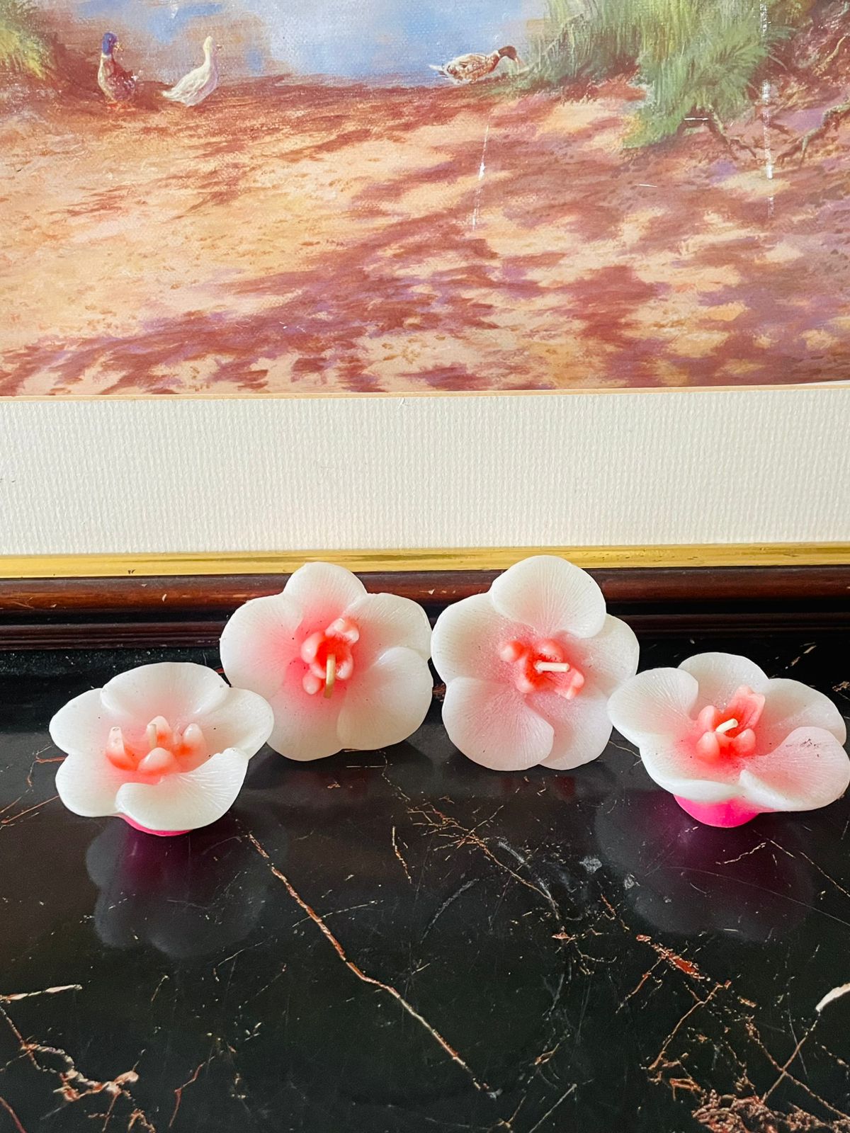 Julien Macdonald “Forbidden Orchid” Flower Candles – Set of 4