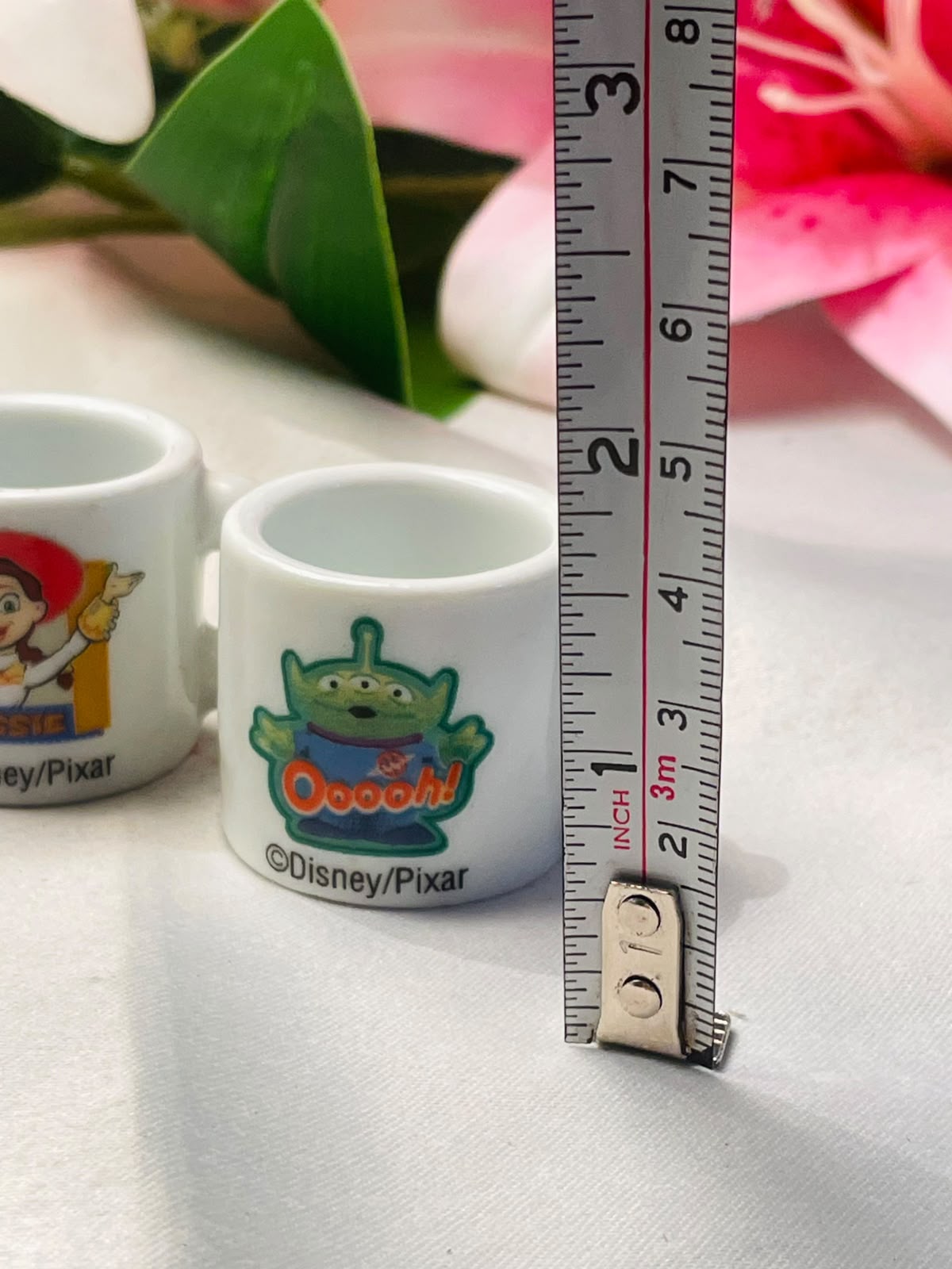 Set of 3 Disney Pixar Mini Ceramic Mugs Approx. 5 cm