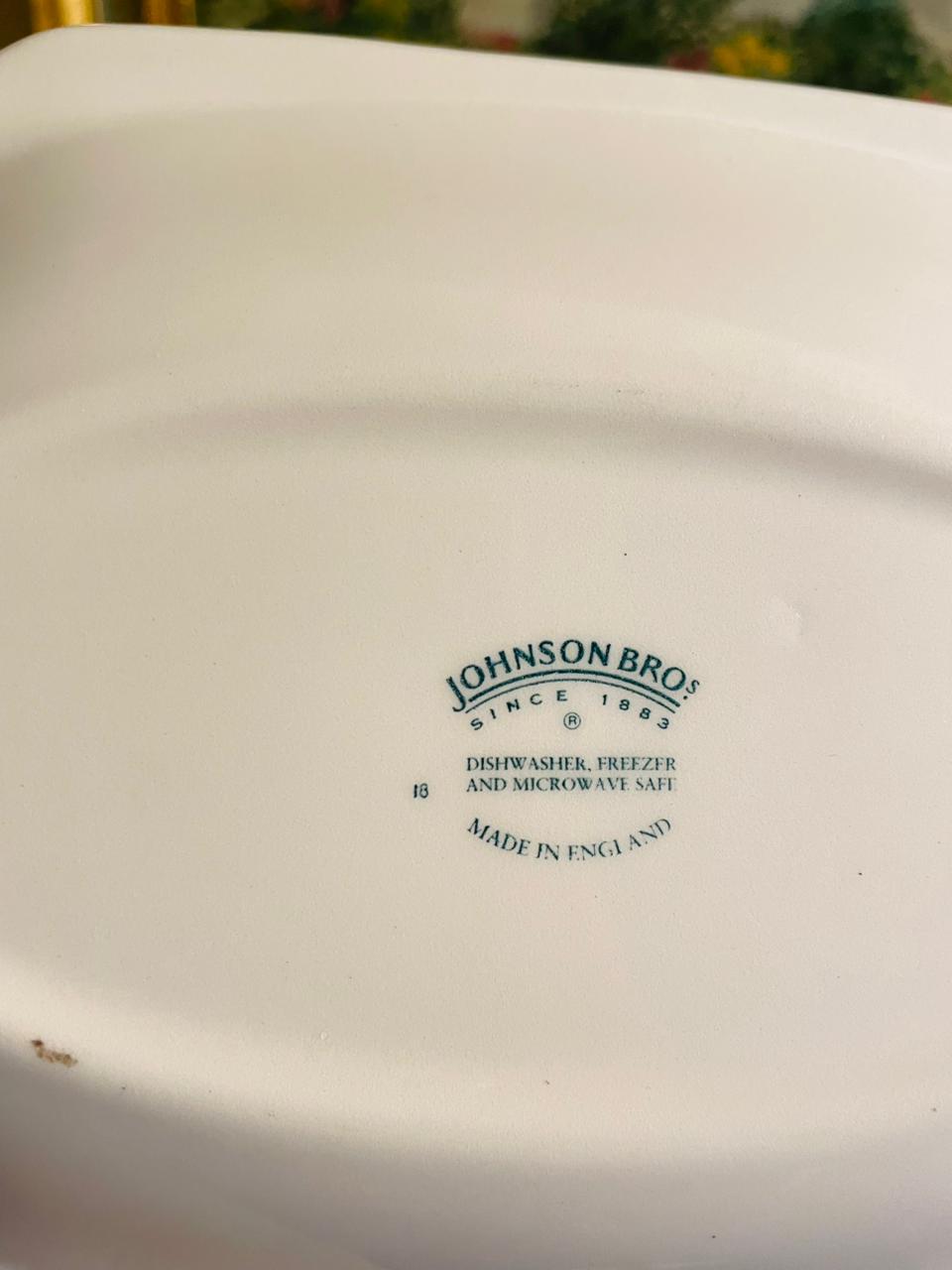 Johnson Brothers Eternal Beau Oval Octagonal Dish – Vintage English Serveware