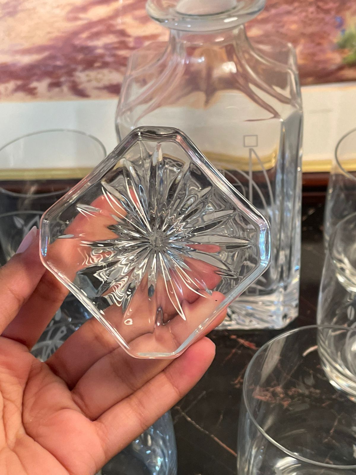 Rennie Mackintosh Crystal Decanter & 6 Glasses Set β Glencairn Crystal Studio